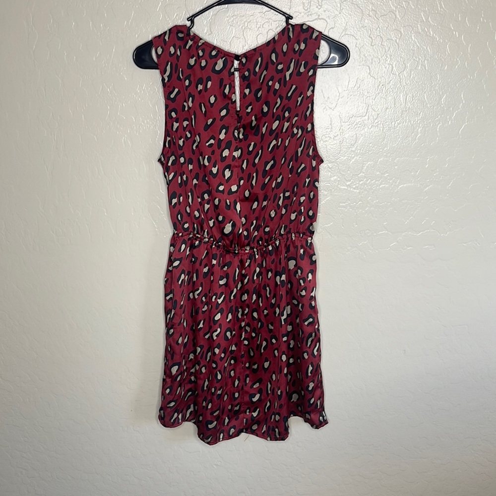 Forever 21 Burgundy Cheetah Print Dress